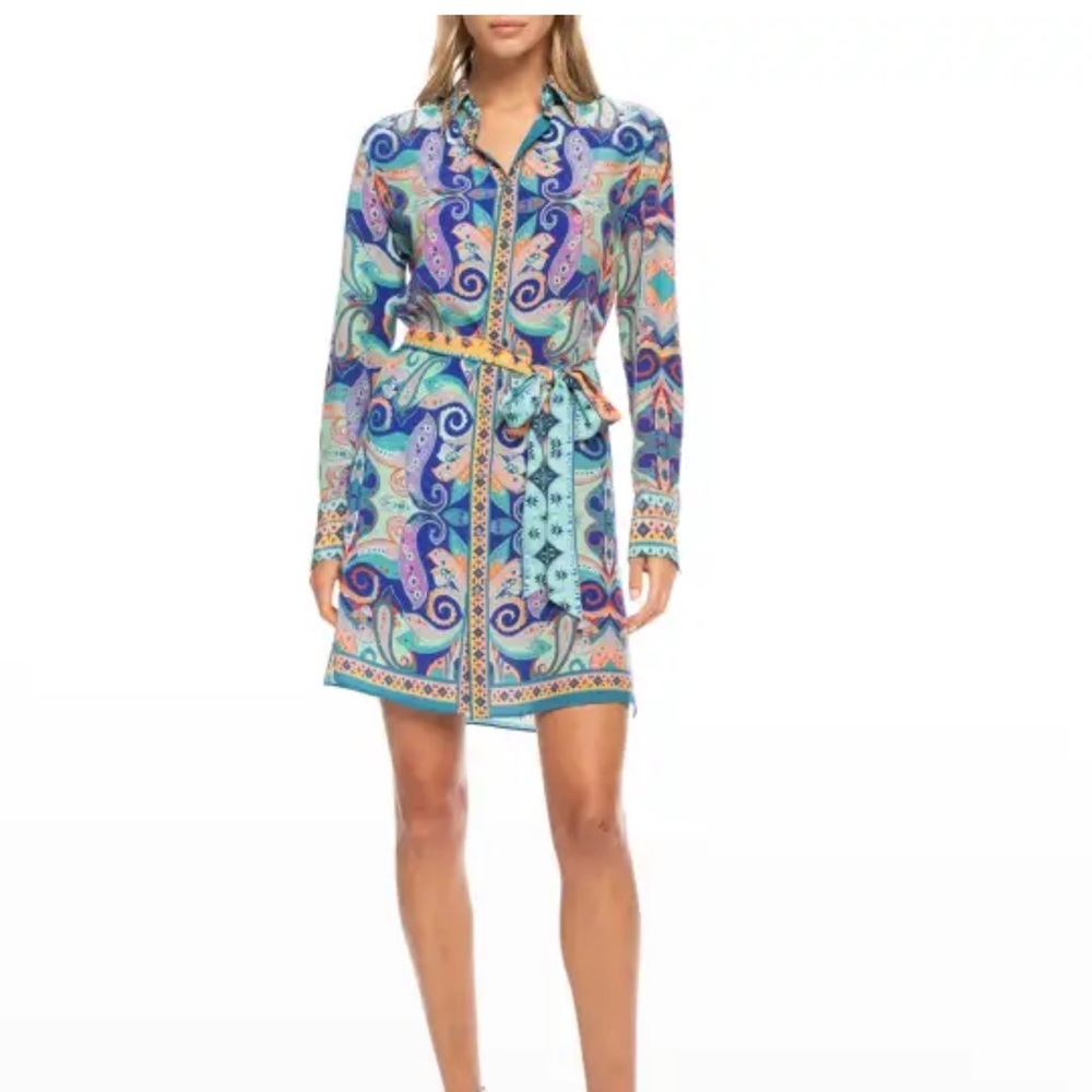 Robert Graham Women's Vibrant Blue Skater Skirt